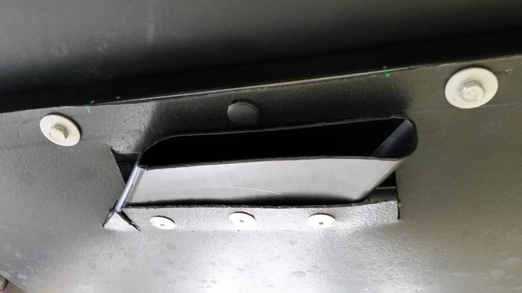 ) Rivet EPS Duct to Front Compartment Air Deflector in three places using holes provided on template
