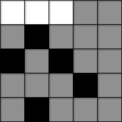 in the puzzle is made black and the above method is tested, if making a cell black causes the puzzle to not be able to reach all white cells horizontally or vertically,