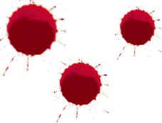 Which of the three blood droplets shown would have been created by a