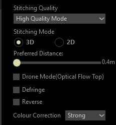 (3) One-Click Adjustment: including Drone mode (only [high quality mode]), Defringe and Reverse.