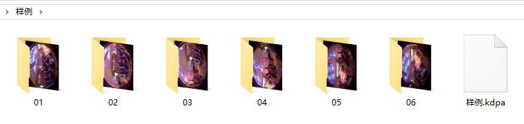 (1) Materials in Different Folders a) If the 6 materials (photos/videos) are in different folders, the folders must be named from 01 to 06 and be in the same path as shown below: b) The names of 6