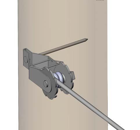 Step 11 Attach non-electric tensioners to termination and end posts Attach non electric tensioners to posts