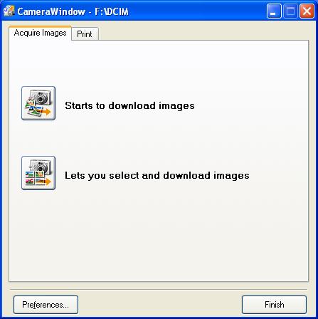 ) When a memory card in the camera contains both RAW images and JPEG images, you may not be able to download the JPEG images. Shooting information for downloaded images may be altered or deleted.