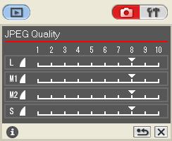Specifying the JPEG Quality You can specify the JPEG quality and register the settings on the camera. This function is compatible with the EOS-D Mark II N, EOS-Ds Mark II and EOS-D Mark II.
