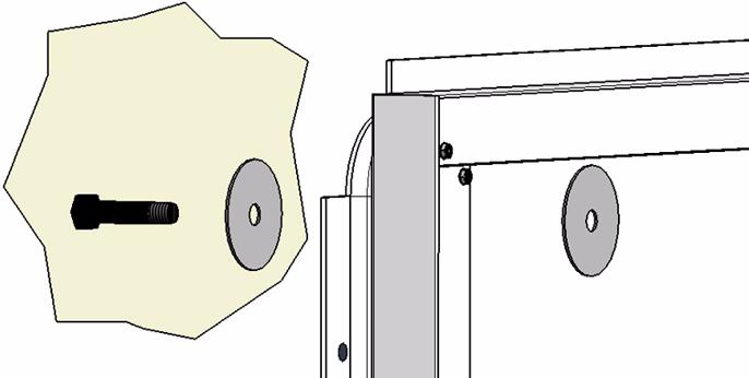 Install a Large Flat Washer (Item, Figure ) onto a Slotted Nylon Split Bolt (Item 5), and from the back side of the FRP Panel, push it through the /" hole drilled in Figure.