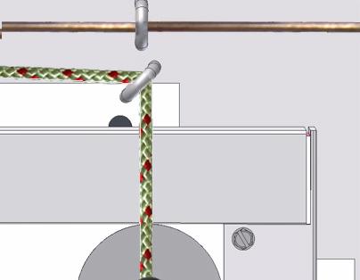 Tunnel Door (White) Installation Attaching Nylon Ropes to Control Wire (if there is less than desired actuation distance between Control Wire Eyehooks and also less than desired actuation distance