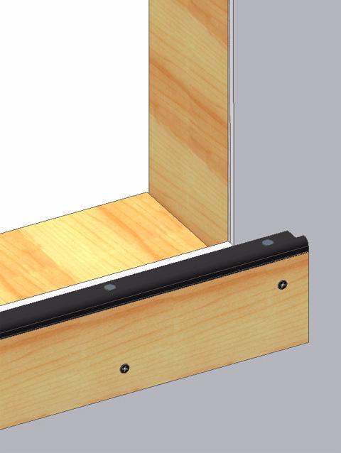 Installation Tunnel Door (White) Door Bottom Seal (Black P-Seal) For Continuous Door applications start at one end of the Framed Opening and Unroll the Black P-Seal (Item, Figure ) the full length of
