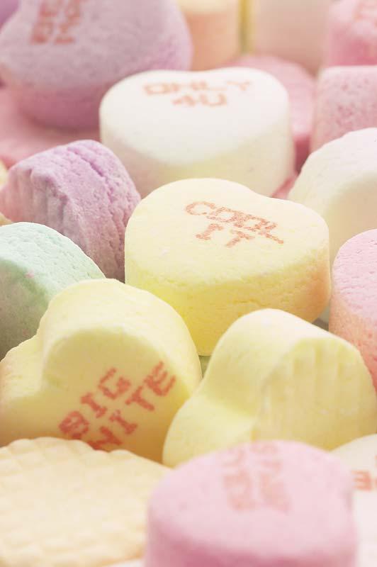 Sweethearts-Conversation Hearts NECCO manufactures eight billion Sweethearts Conversation Hearts each year, the majority of which are sold during the six-week period between January 1 and Valentine s