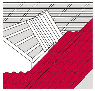Building roof valleys that ends within the roof pane At the