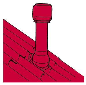 Lead-in pipes should be installed as close to the ridge or access routes as possible. If a lead-in must be installed lower on the roof pane, we recommend that you put a snow stop above it.