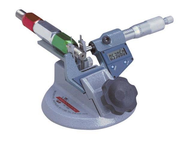 platform for positioning and supporting threaded parts and plug gages between anvils of micrometer Exclusive U Track for maintaining wire holders in the ideal position