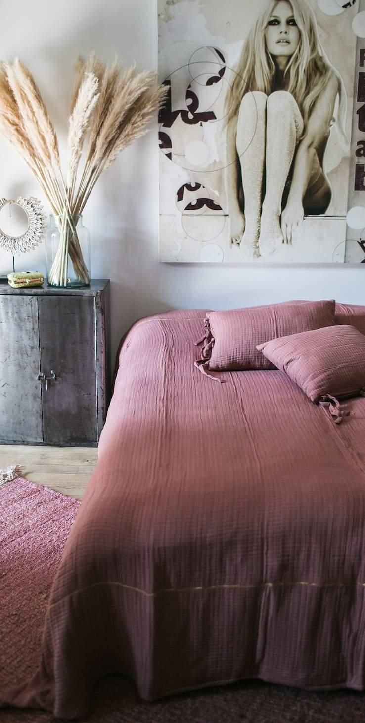 Cushion Pink Linen 40 x 40 cm