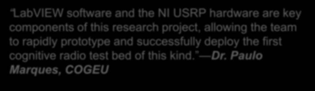 NI USRP Research Case Study: Cognitive Radio and White Space LabVIEW Graphical System Design Spectral
