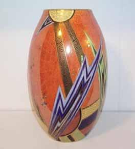 CARLTON WARE NEWSLETTER #34 From Ian Harwood & Jerome Wilson SEPTEMBER 2006 There was a lot of excitement on ebay in August when a beautiful 10½ Jazz vase, in the Orange Lustre pattern number 3353,