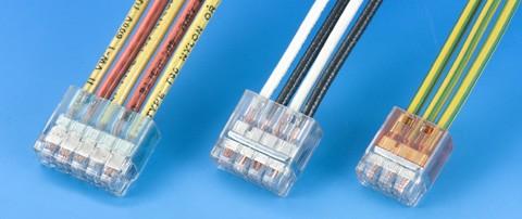 Push-in Wire Connectors Reduce installation costs. No twisting; simply push stripped wires into each port for a safe and reliable connection.
