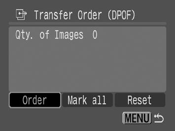 152 Setting the DPOF Transfer Settings You can use the camera to specify settings for images before downloading to a computer.