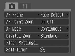 Rec., Play, Print and Set up Menu (MENU Button) Convenient settings for shooting, playback or printing can be set with these menus. 47 1 (Rec.