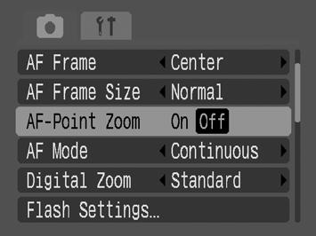 Checking the Focus and People s Expressions Available Shooting Modes p. 211 You can zoom the display of the AF frame to check focus when shooting or right after taking a shot.