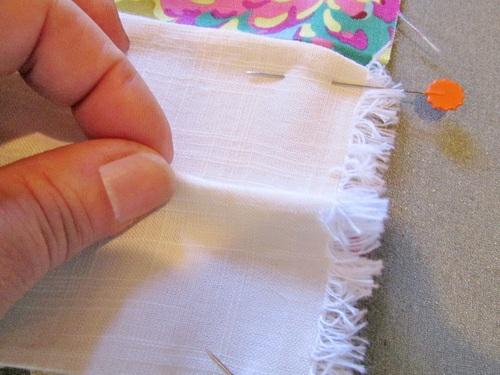 Fold the waistband in half along the original center crease line.
