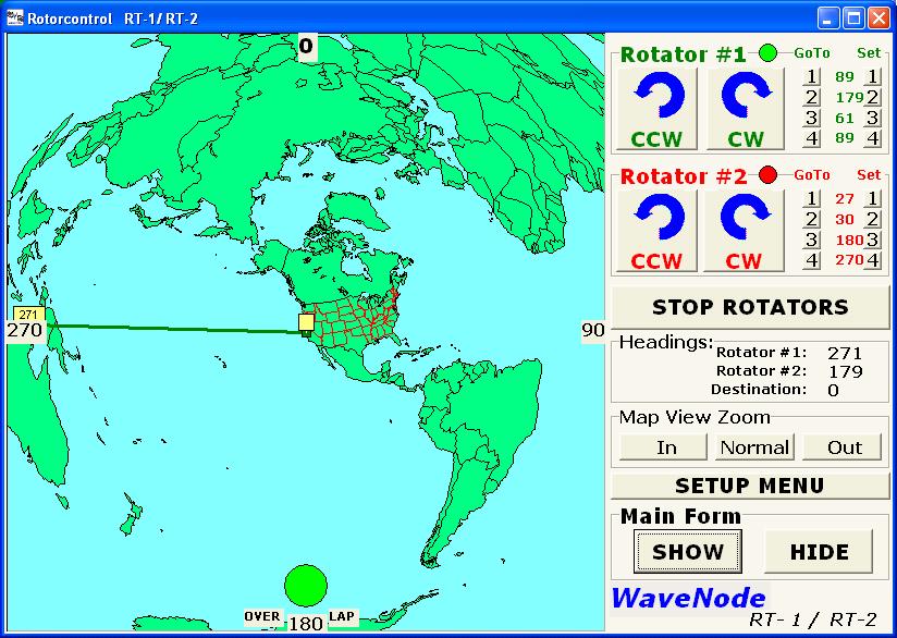 Optional Yaesu Rotator Control Single/ Dual Rotator Control and View Map View Customized to your