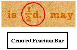 The use of the 1935 forme resulted in the appearance for the first time for George VI Wrappers of a normally centred fraction bar for the ½d. value in the instruction panel.