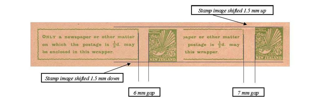 3.4 The 1935 Half Penny Fantail Newspaper Wrapper- Dec 11, 1936 - July 1939 (cont d) The authors unpublished research reveals that two observable differences can be found in the spatial arrangements
