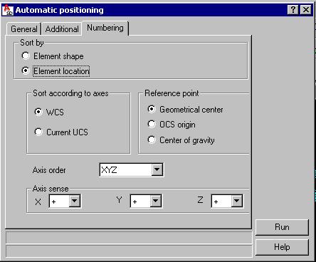 Specify additional sorting parameters: Sorting criteria (Family, Length, Size, Type, Weight, and Material) - highlight a parameter and click the buttons to move the selected parameter up or down the