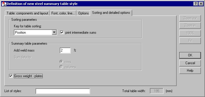 Hide horizontal table lines - if this is selected, horizontal lines will not be displayed in the table.