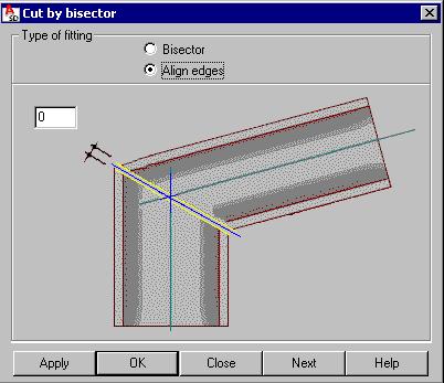 page: 82 AutoCAD Structural Detailing - Steel - User Guide 10.6. Cut by bisector Use this option to fit 2 profiles to each other using a bisector.