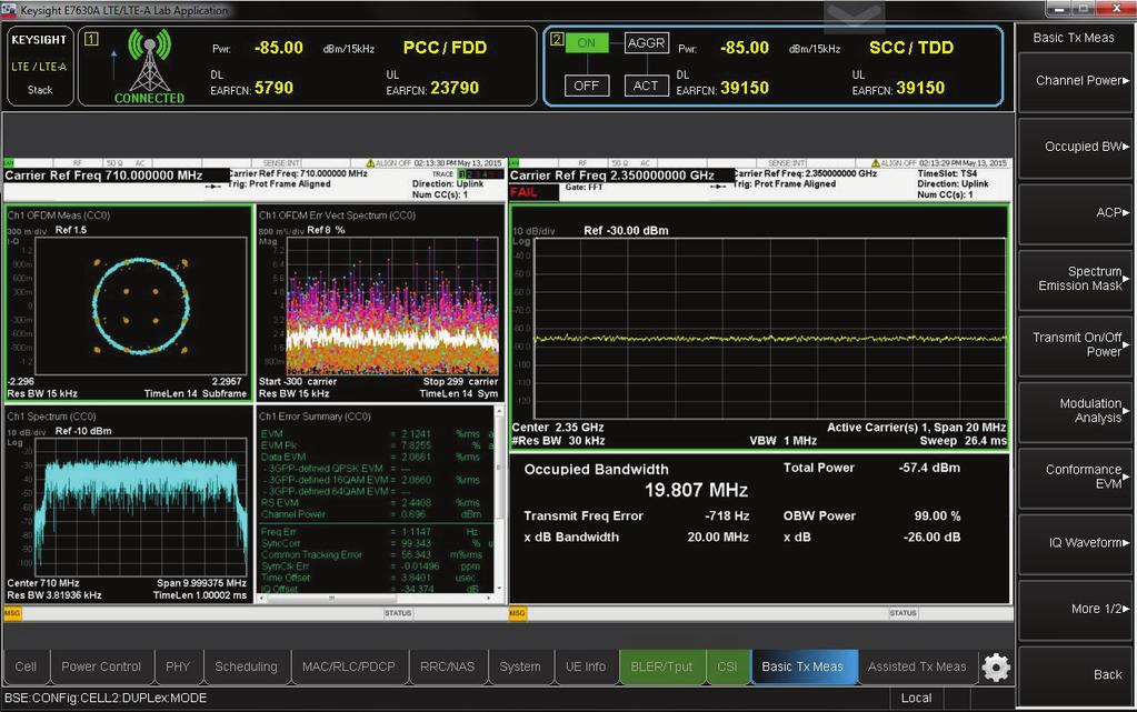 13 Keysight E7530A and E7630A LTE/LTE-A Test and Lab Applications - Technical Overview Achieve Greater Confidence in RF Performance Every UXM test