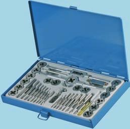 Ì Boxed set of HSS drills, DIN standard metric HSS taps and a tap wrench Ì There is a taper and a bottoming tap Ì M3, M4, M5, M6, M8, M10 and M12 fasteners Ì