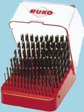 0mm up to 13.0mm in increments of 0.5mm 205212 set consisting of 19 twist drills DIN 338 N HSS-R type (rolled) Ø 1.0mm up to 10.0mm in increments of 0.5mm 205213 set consisting of 25 twist drills DIN 338 N HSS-R type (rolled) Ø 1.