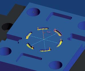 With transformations, users can easily and conveniently create programs for multiple components clamped within a single plane or in a tombstone fixture, for example.