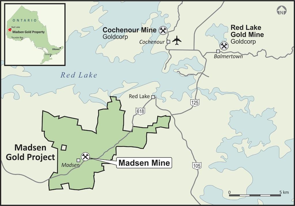 Red Lake Mining District CANADIAN HIGH GRADE GOLD BELT Madsen Gold Project 2.45 million oz HISTORICAL PRODUCTION (1) 1.65 million oz INDICATED RESOURCE (2) 0.