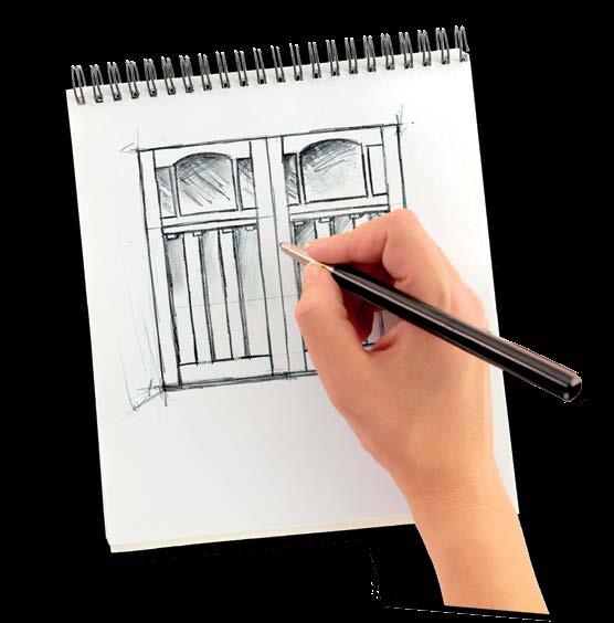 Doors can be built to have a convenient upward-acting operation or an authentic swing-out