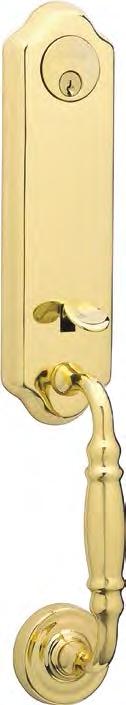 door from pets, dings and scuffs Factory installed Available in Bright Brass and Satin Nickel only.