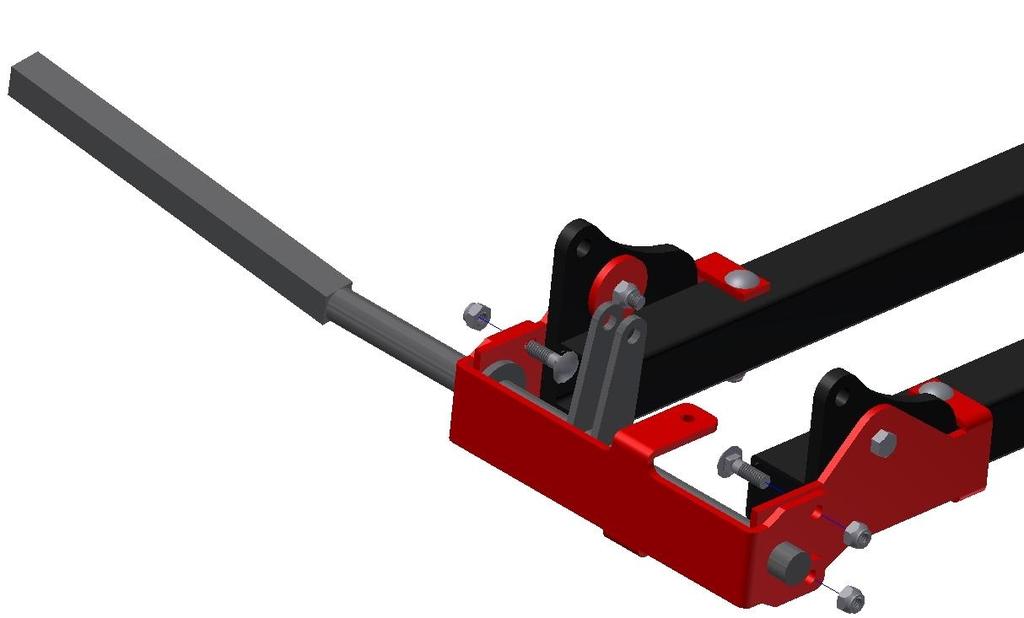 Step 6: Slip the Pulley Bracket over the Rear Square Handle Mount Assembly and around the Rear Brackets.