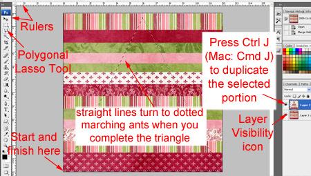 Step 2: Cut out the tree shape Select View > Rulers from the Menu Bar to place rulers across the top and down the left side of the editing screen.