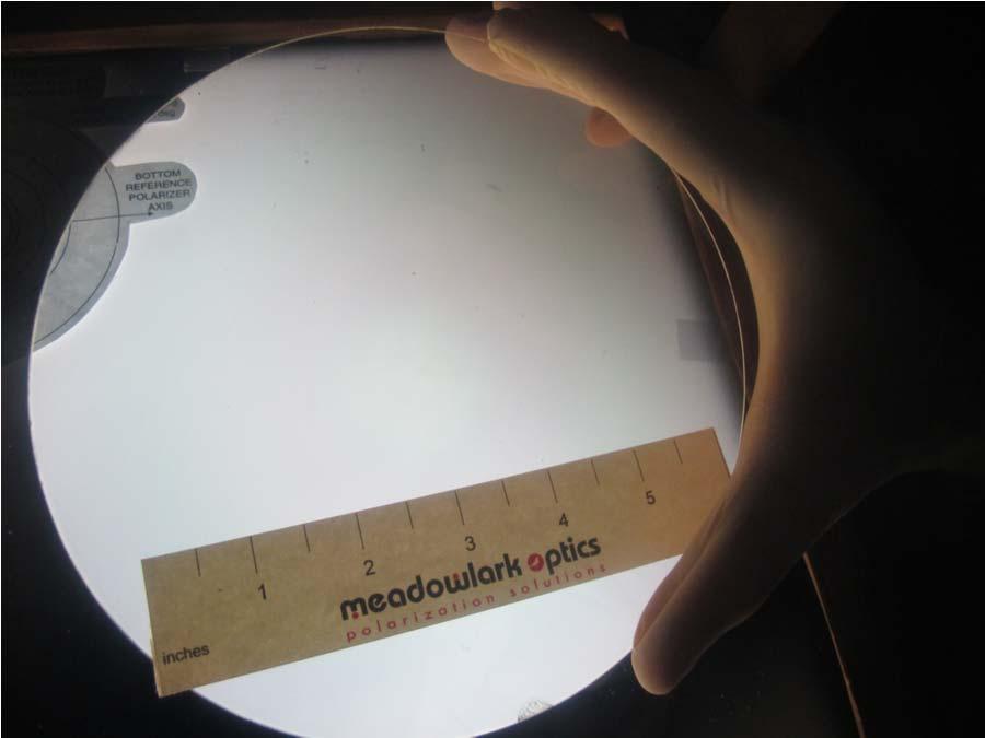 Spin Coated Retarders Large aperture to 20 cm diameter.