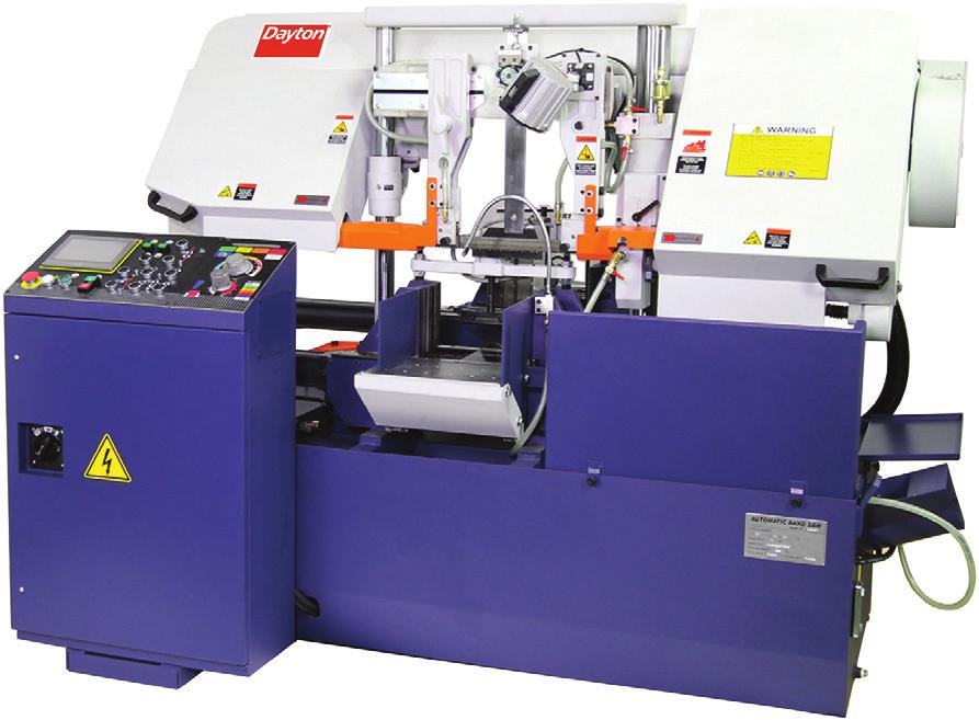 12 FULLY AUTOMATIC DUAL POST PRODUCTION BAND SAW A true production saw designed for cutting a wide range of metals, built for high to extreme production needs that require high output and heavy duty