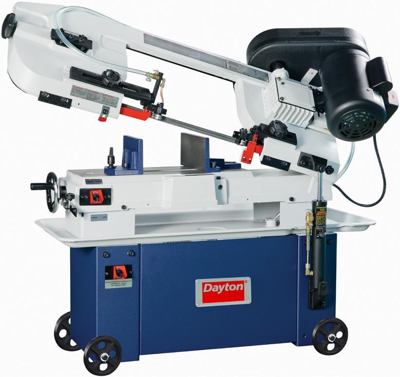 7" X 12" HORIZONTAL BAND SAW Dayton's horizontal band saws are the ideal saws for machine, maintenance and fabricating shops and for limited run production applications.