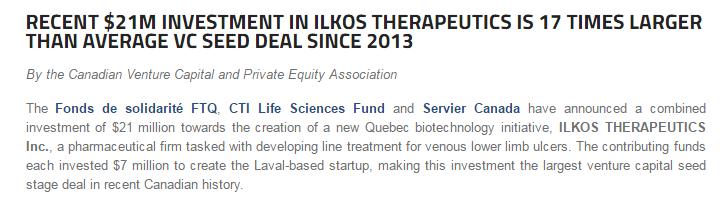 A STRONG SUPPORT FROM VENTURE CAPITAL IN QUEBEC AmorChem CTI Life Sciences Lumira Capital II Sanderling Ventures TVM Capital Life Science Versant Ventures