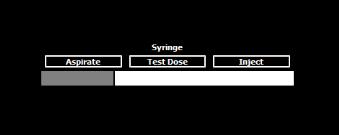 Syringe helper: Shows the content before the aspiration stage.