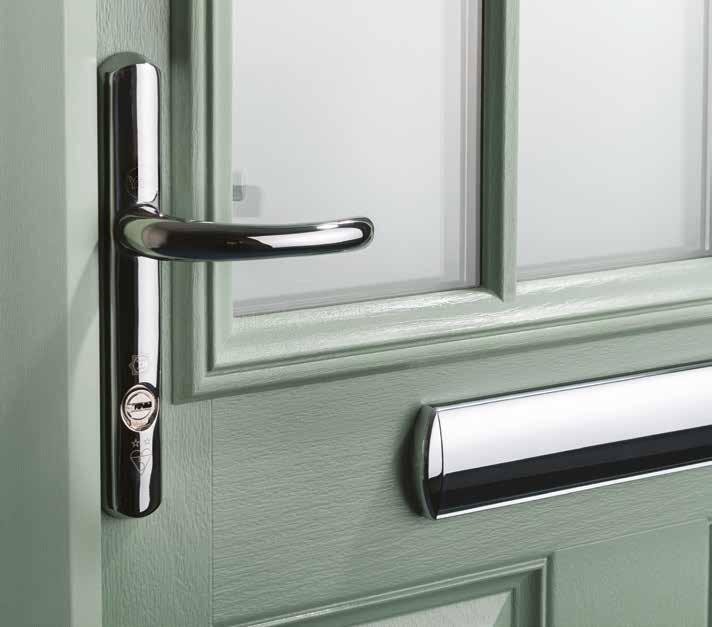The lock edge of the door is then completely wrapped in a powder coated aluminum strip, top to bottom and front to back.