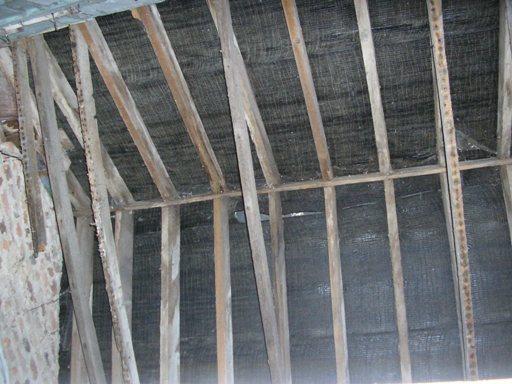 roof areas devoid of spider webs