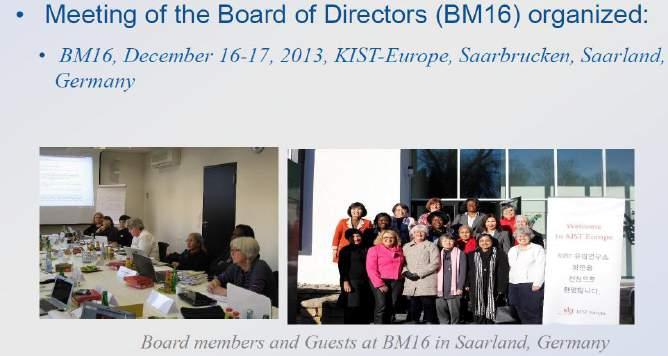 The last BM17 of 2011~2014 term was held in Los Angeles, USA on previous day of ICWES16.