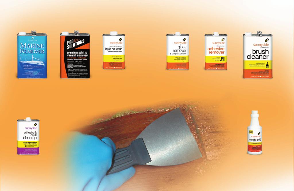 Paint and Specialty Removers Marine Remover Fast acting, semi-paste remover, formulated to remove multiple layers of marine coatings and finishes from wood and metal.