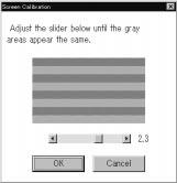 If you use Windows 3.1/NT 3.5x: Double-click the EPSON Screen Calibration icon in the EPSON Scanner program group.