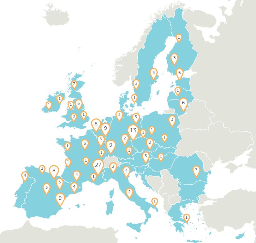 Mapping of European KETs Technology Infrastructures providing services to SMEs (Sept 2015) Webtool online at https://ec.europa.