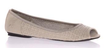 Heather RRP 35 Lucy RRP 40 Chestnut Basketweave faux leather The perfect summer shoe, Heather is a peep-toe ballerina with a basketweave upper to keep your feet cool.